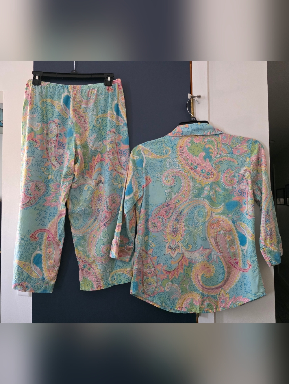 Ralph Lauren Pastel Paisley Two-Piece Lounge Set - Multicolor - Picture 3 of 10